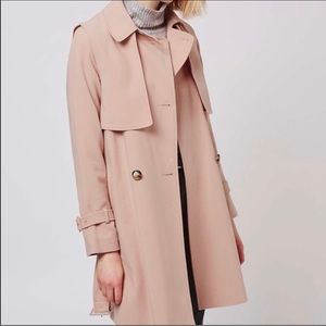 Topshop Dusty Pink Trench Coat